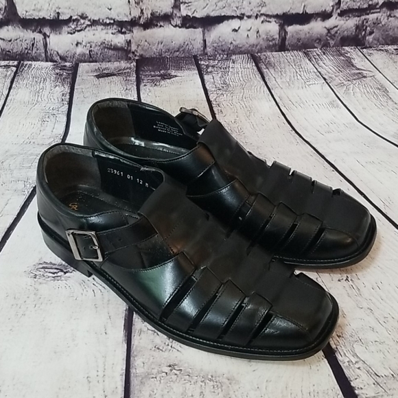 Stacy Adams Black Fisherman Sandal - Sz 12 - EUC